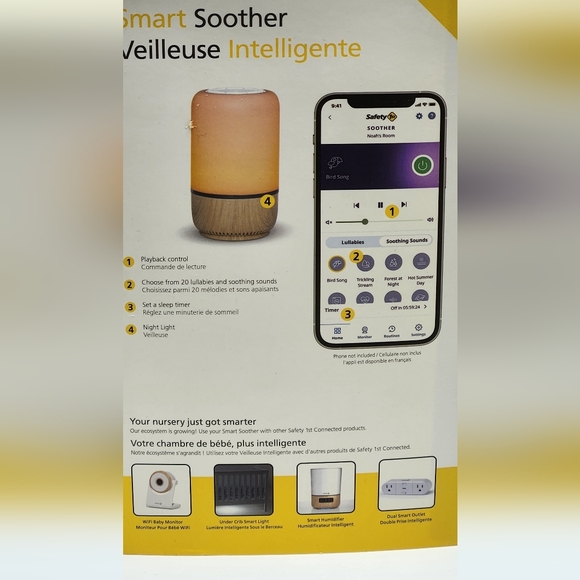 Safety 1st Connected Smart Sooth Light And Sound Machine Night Light - Picture 2 of 4